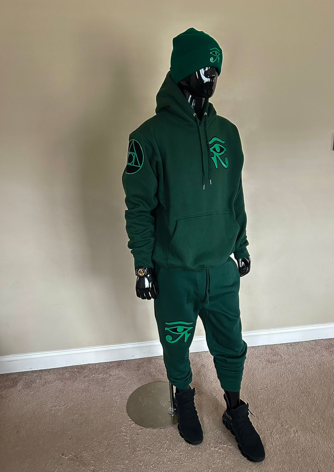 Eye of Ra sweat suit set in Hunter green