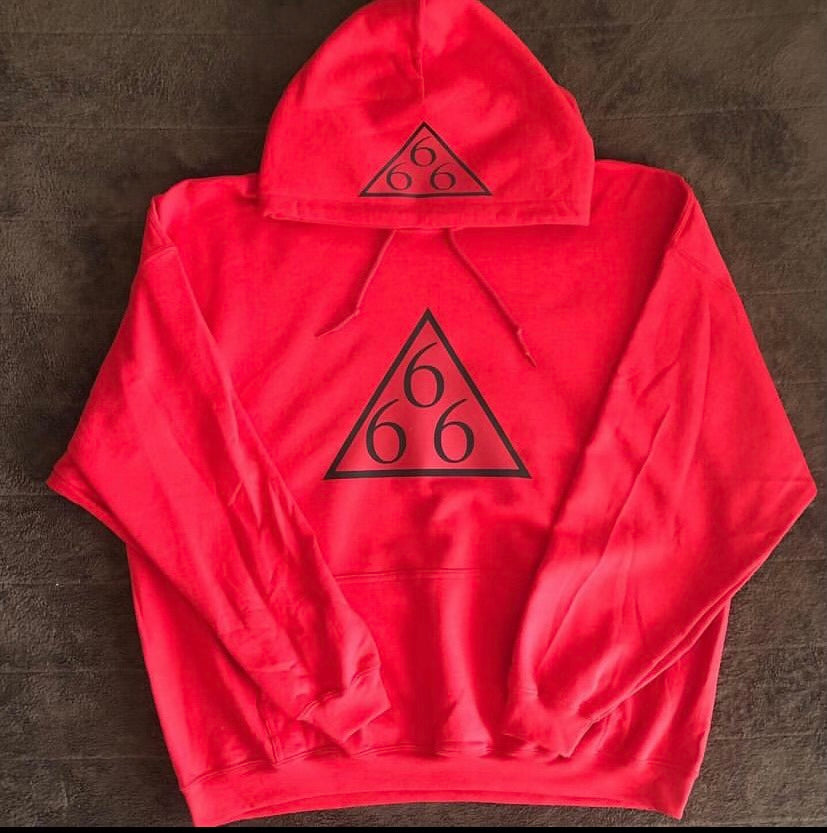 Red Carbon Melanin hooded sweatshirt